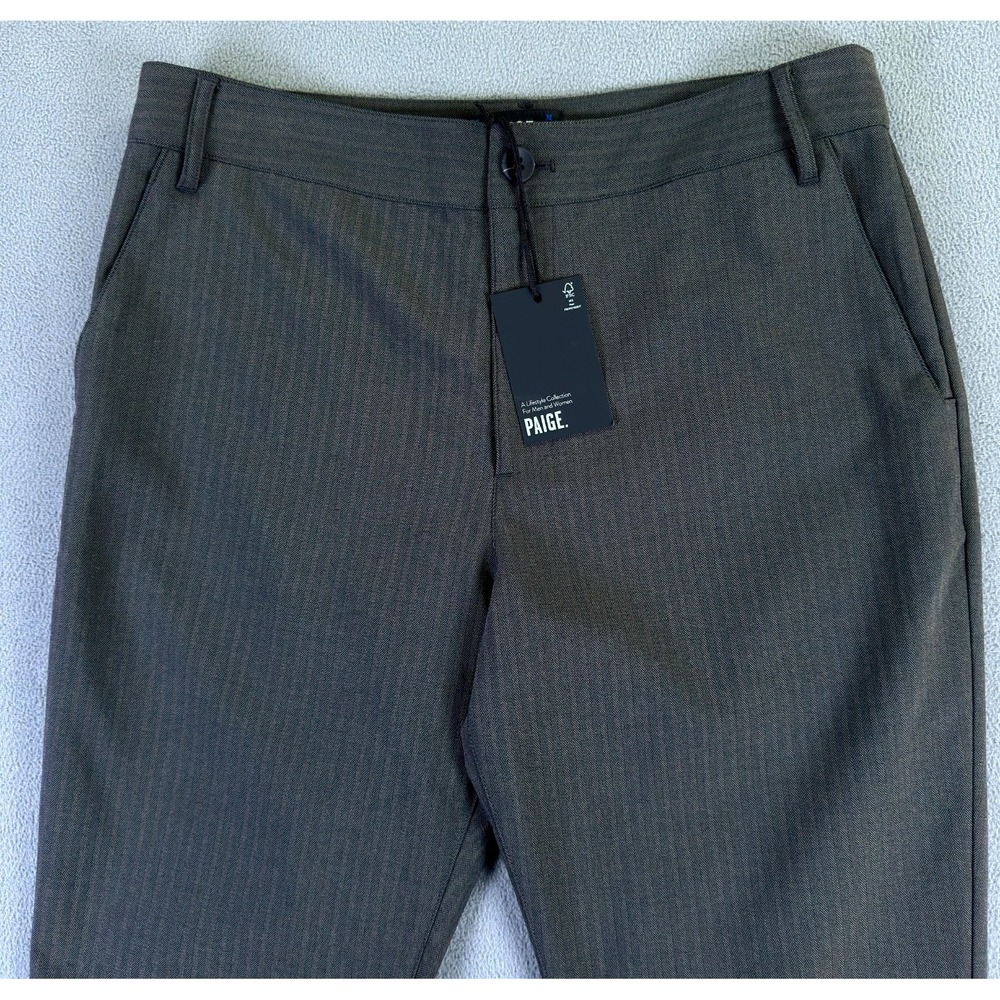 Paige‎ Pants Trousers 31x33 Dark Willow Grey Stafford Transcend Quiet Luxury New